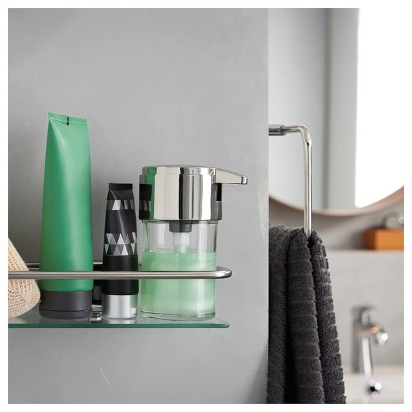 KALKGRUND Shower shelf, chrome-plated, 24x6 cm