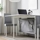 Buy KALLHÄLL Gateleg table with storage, white/light grey, 33/89/145x98 ...