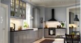 KASKER Custom made worktop, black stone effect/quartz, 1 m²x4.0 cm