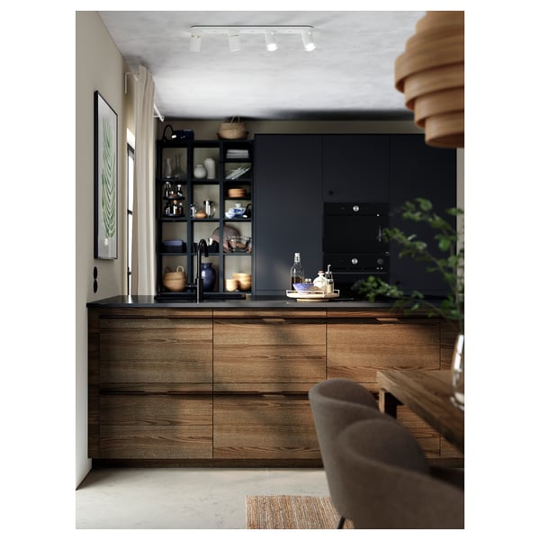 KASKER Custom made worktop, black stone effect/quartz, 1 m²x2.0 cm