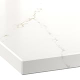 KASKER Custom made worktop, white/grey-beige marble effect/quartz, 1 m²x4.0 cm