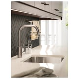 KASKER Custom made worktop, white marble effect/quartz, 1 m²x4.0 cm