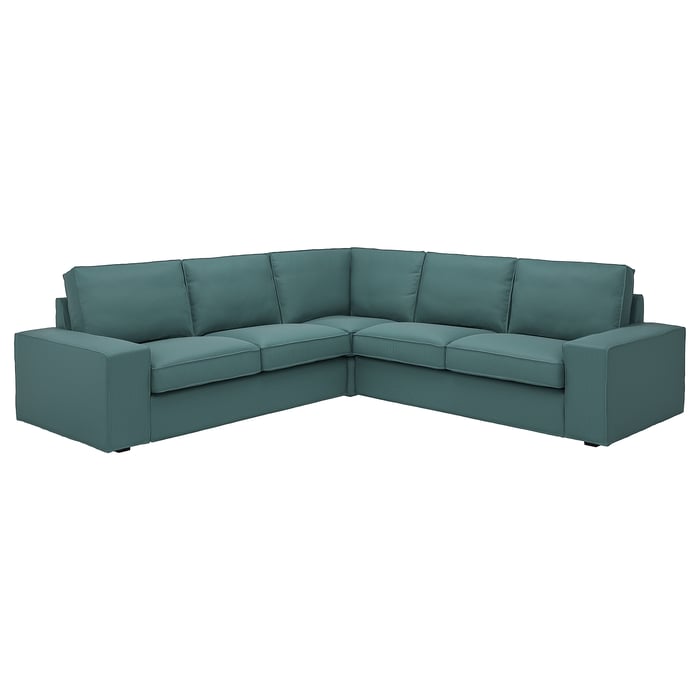 KIVIK corner sofa, 4seat, Kelinge greyturquoise IKEA