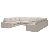 KIVIK U-shaped sofa, 7-seat, Tresund light beige
