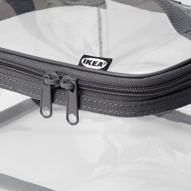 KLUDDARE toiletry bag, set of 4, transparent IKEA