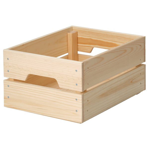 KNAGGLIG Box, pine, 23x31x15 cm
