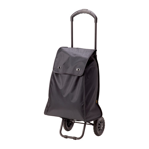 KNALLA Shopping bag on wheels black IKEA