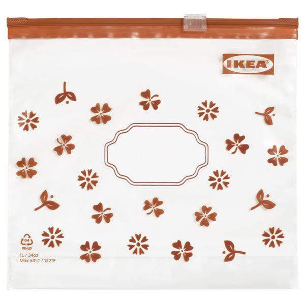KÖSSEBÄR Resealable bag, brown, 1 l