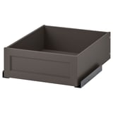 KOMPLEMENT Drawer with framed front, dark grey, 50x58 cm