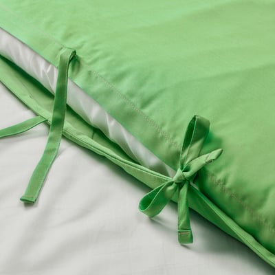 KRITSUGA Duvet cover and 2 pillowcases, light green, 240x220/50x80 cm