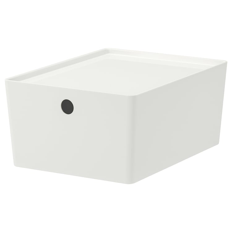 KUGGIS box with lid, white, 26x35x15 cm IKEA