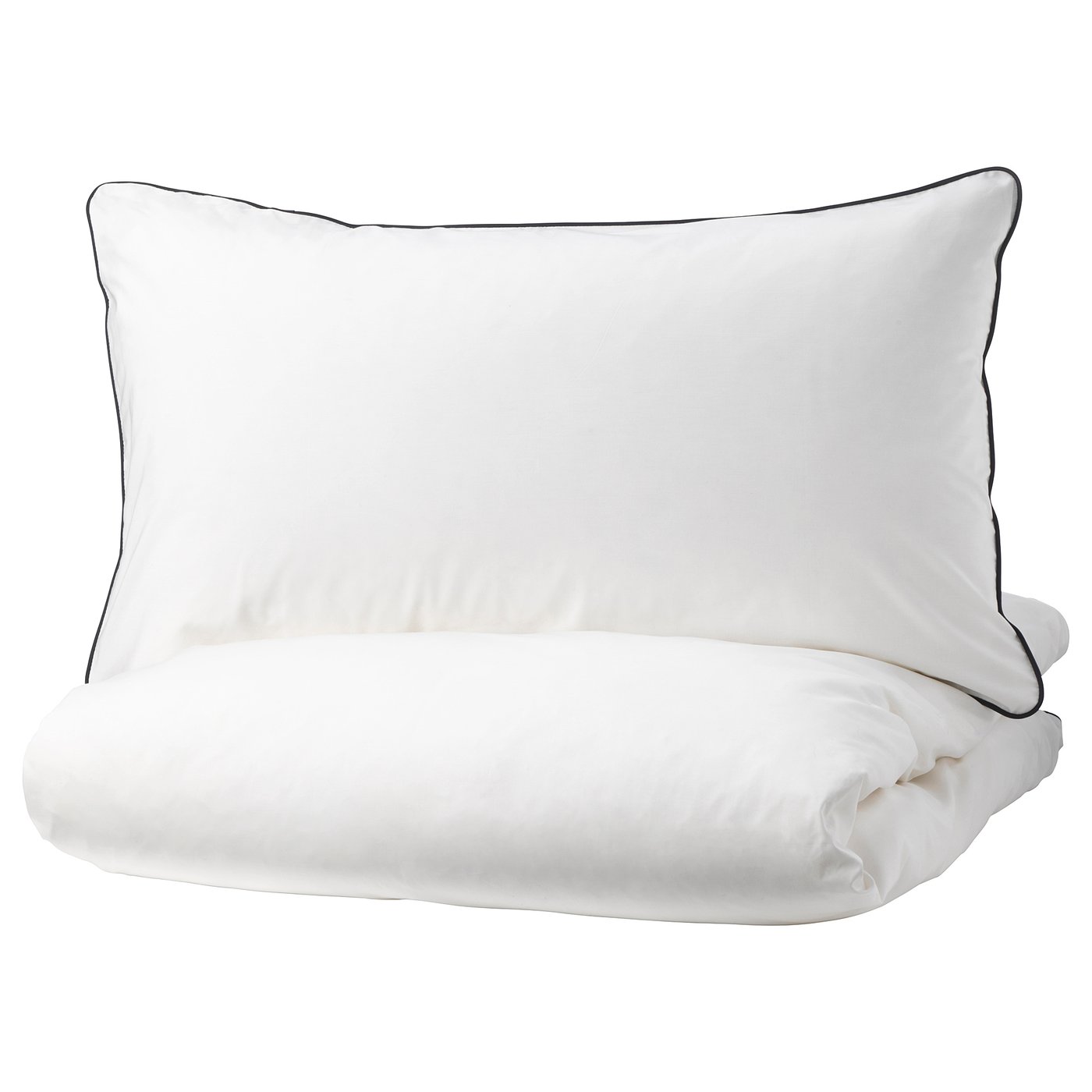 Buy Kungsblomma Quilt Cover And 2 Pillowcases White Grey Online