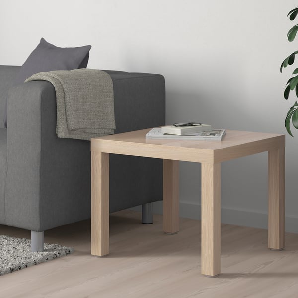 LACK Side table, white stained oak effect, 55x55 cm