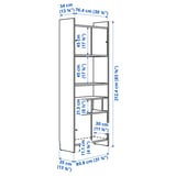LÅDMAKARE Storage combination w sliding doors, with 1 shelf insert/oak effect, 81x35x212 cm