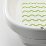 LÄTTSAM Baby bath, white/green
