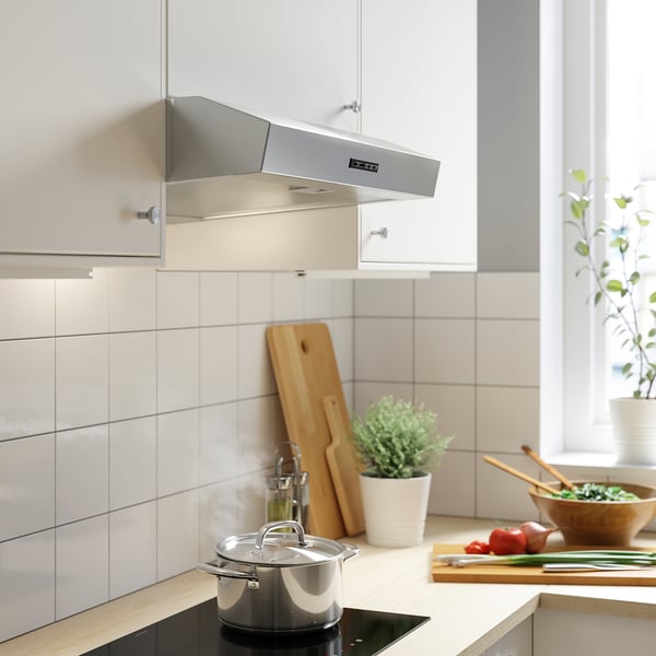 LAGAN Wall mounted extractor hood, stainless steel, 60 cm