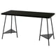 LAGKAPTEN / TILLSLAG Desk, black-brown/black, 140x60 cm