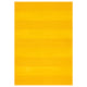 A rectangular, yellow, low-pile rug made of polypropylene and polyester, featuring a timeless stripe pattern.
