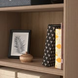 LANESUND Bookcase, grey-brown, 121x37x152 cm