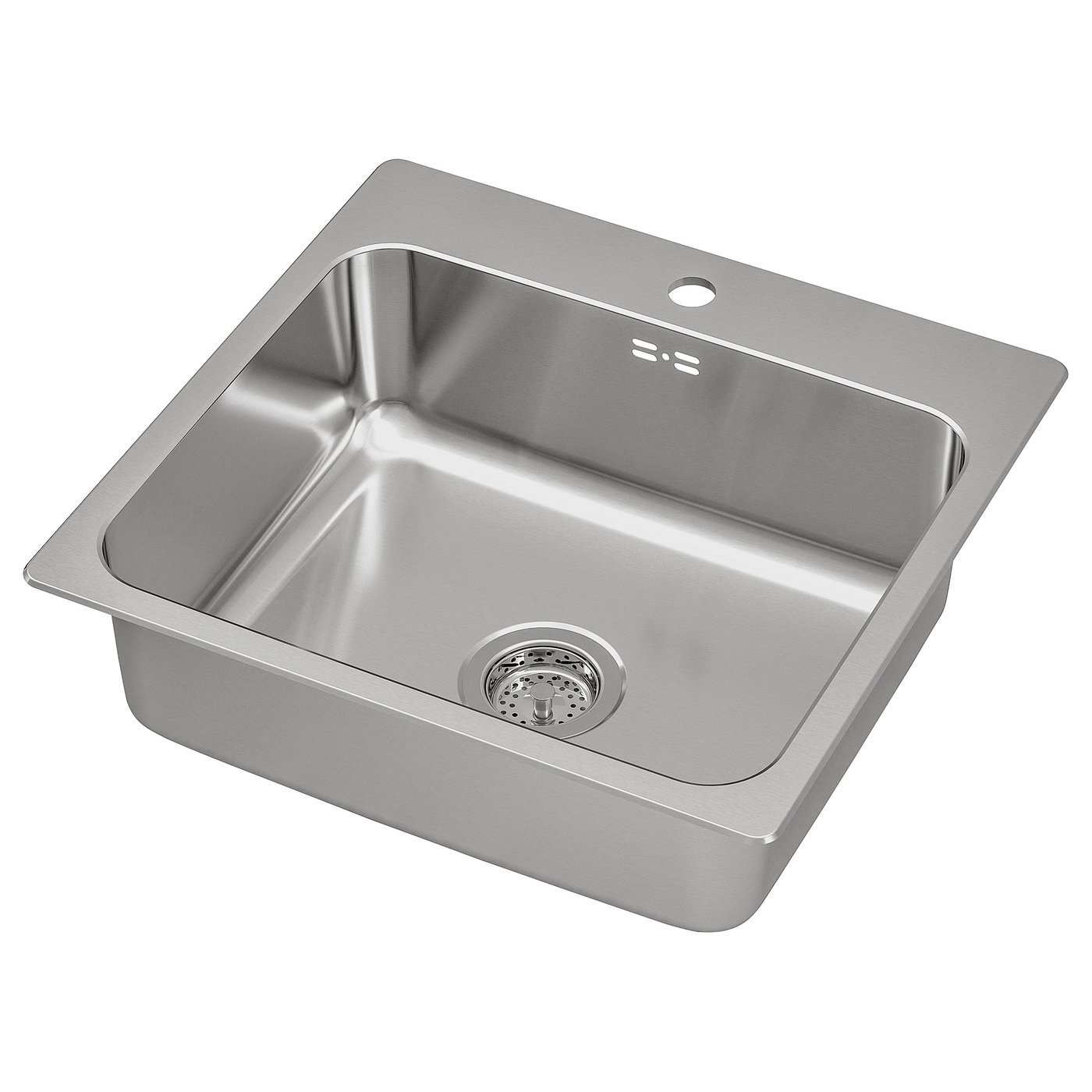 LÅNGUDDEN inset sink, 1 bowl, stainless steel, 56x53 cm IKEA