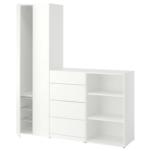 LASTARE Storage combination, white, 180x42x201 cm