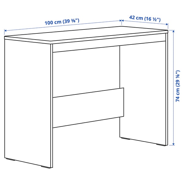 LASTARE Table, white, 100x42x74 cm