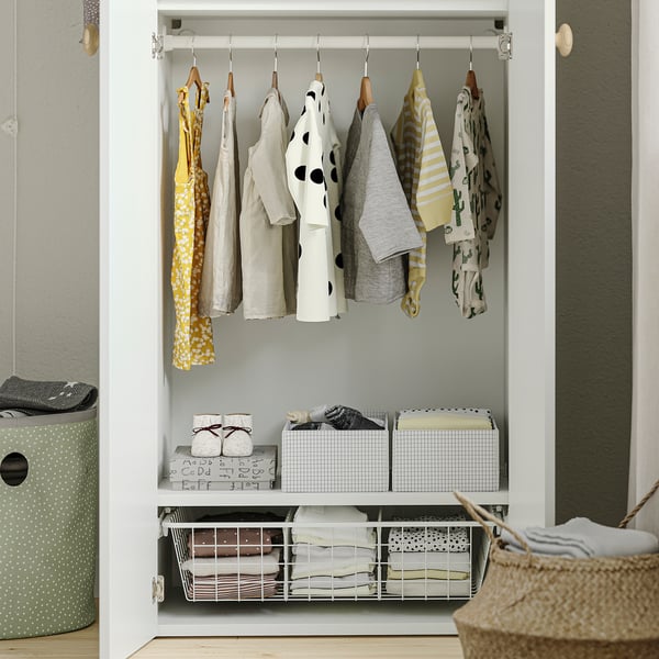 LASTARE Wardrobe combination, white, 60x42x201 cm