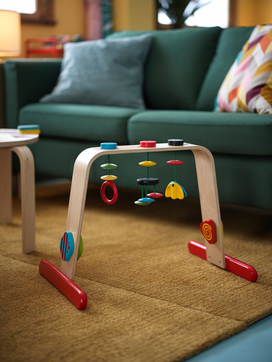 LEKA baby gym, birch/multicolour IKEA