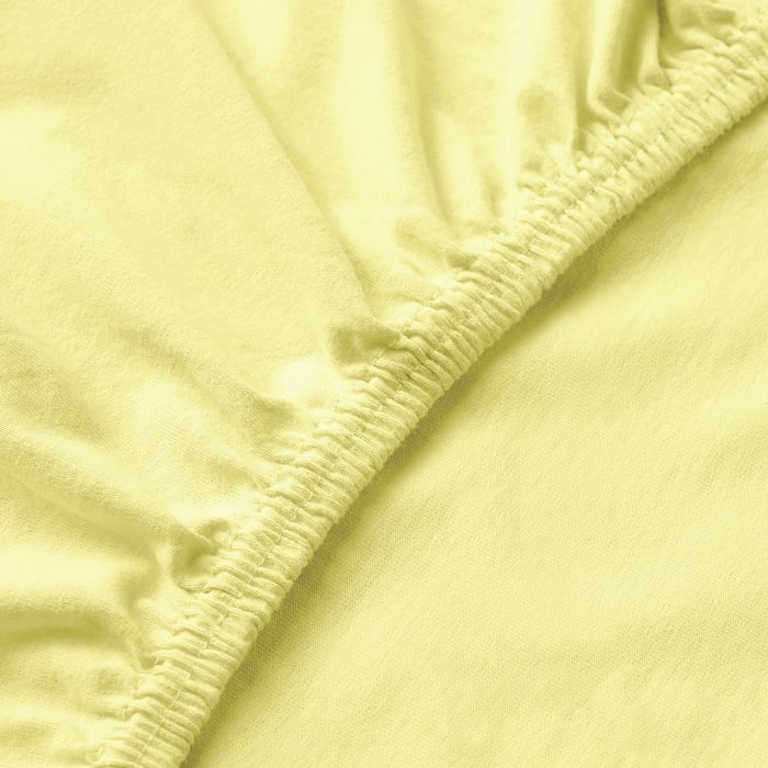 LEN fitted sheet, yellow, 80x165 cm IKEA