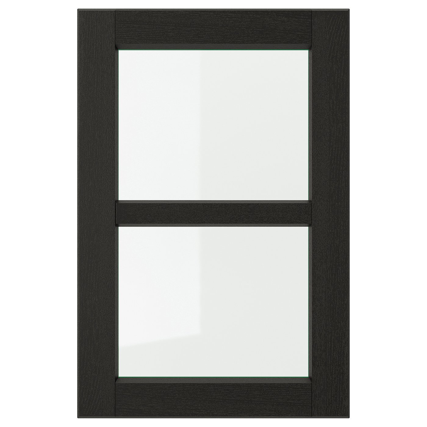 IKEA LERHYTTAN Glass door 40x60 cm black stained