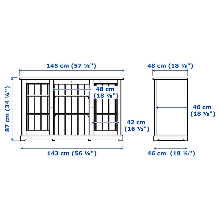 LIATORP sideboard, white, 145x87 cm IKEA