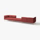 LILLEHEM 6-seat modular sofa, Gunnared/brown-red wood