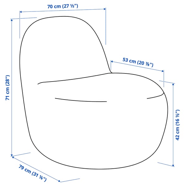 LILLESÄTER Swivel easy chair, Gunnared dark blue