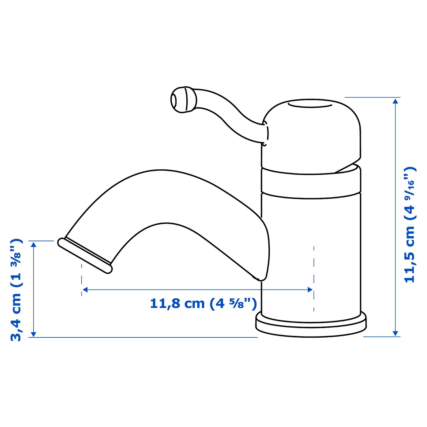 LILLSVAN Washbasin mixer tap with strainer, chromeplated IKEA
