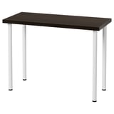 LINNMON / ADILS Table, black-brown/white, 100x45 cm