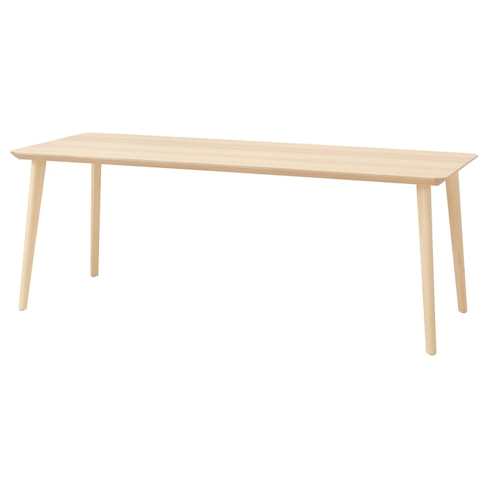 LISABO table, ash veneer, 200x78 cm IKEA