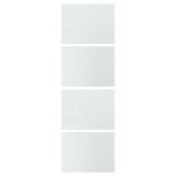 LUNDBRÄSMA 4 panels for sliding door frame, checkered glass, 75x236 cm