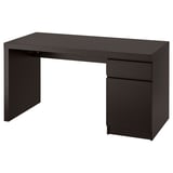MALM Desk, black-brown, 140x65 cm