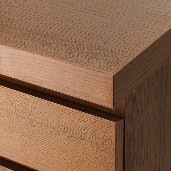 MALM desk, brown stained ash veneer, 140x65 cm IKEA