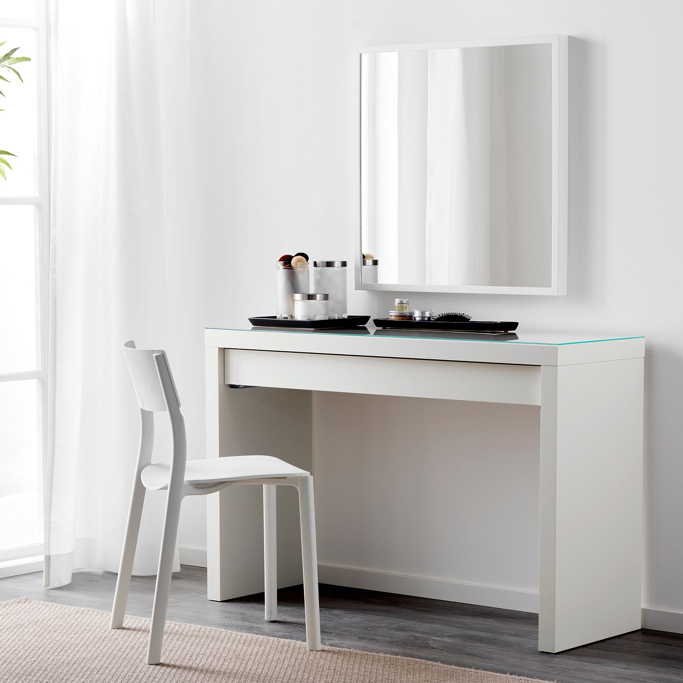 malm dressing table as desk