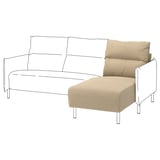 MANNARP Cover for chaise longue, Saxemara grey-beige