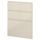 METOD 3 fronts for dishwasher, Voxtorp high-gloss light beige, 60 cm