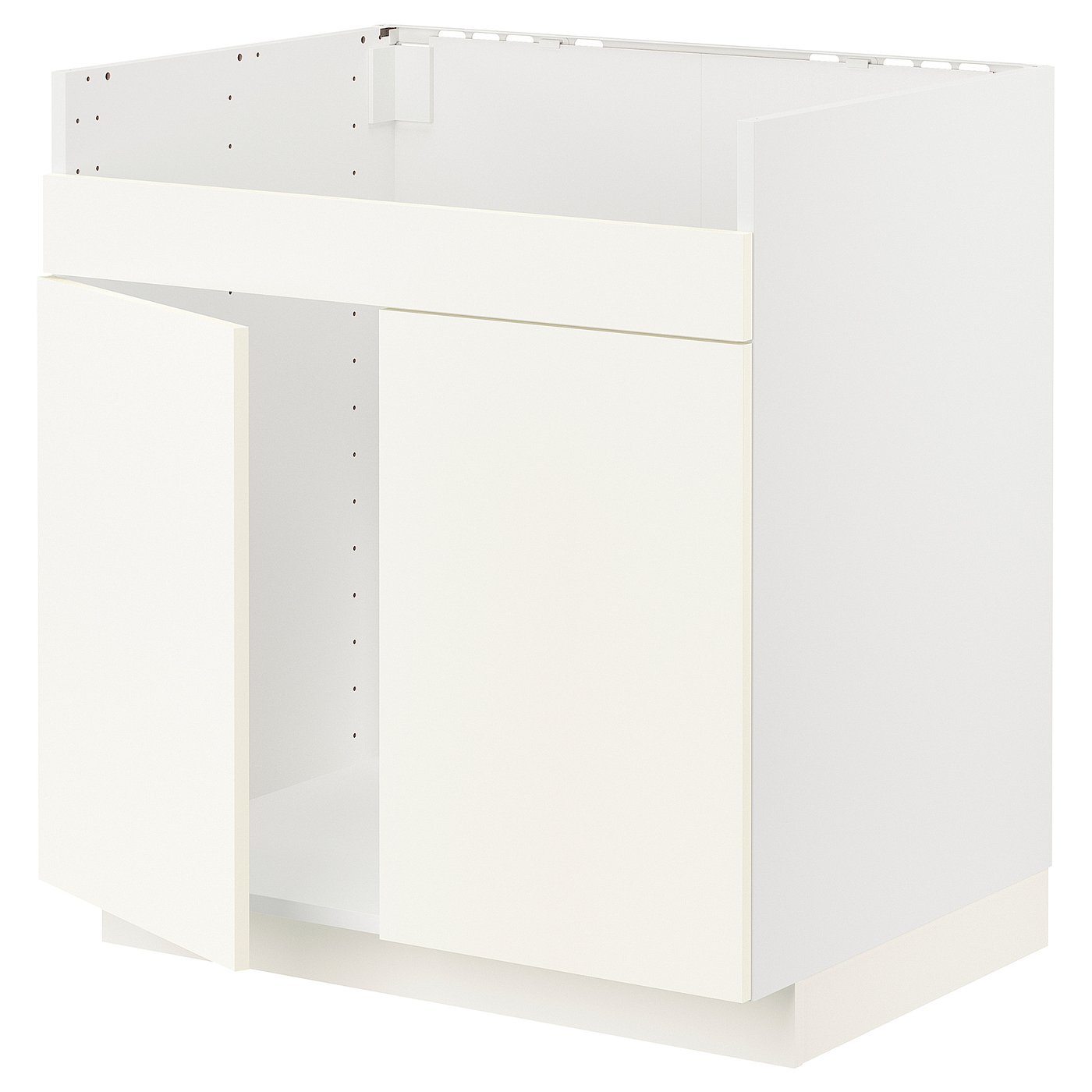 IKEA METOD Base cabinet for HAVSEN sink 80x60 cm MAXIMERA white/VALLSTENA white
