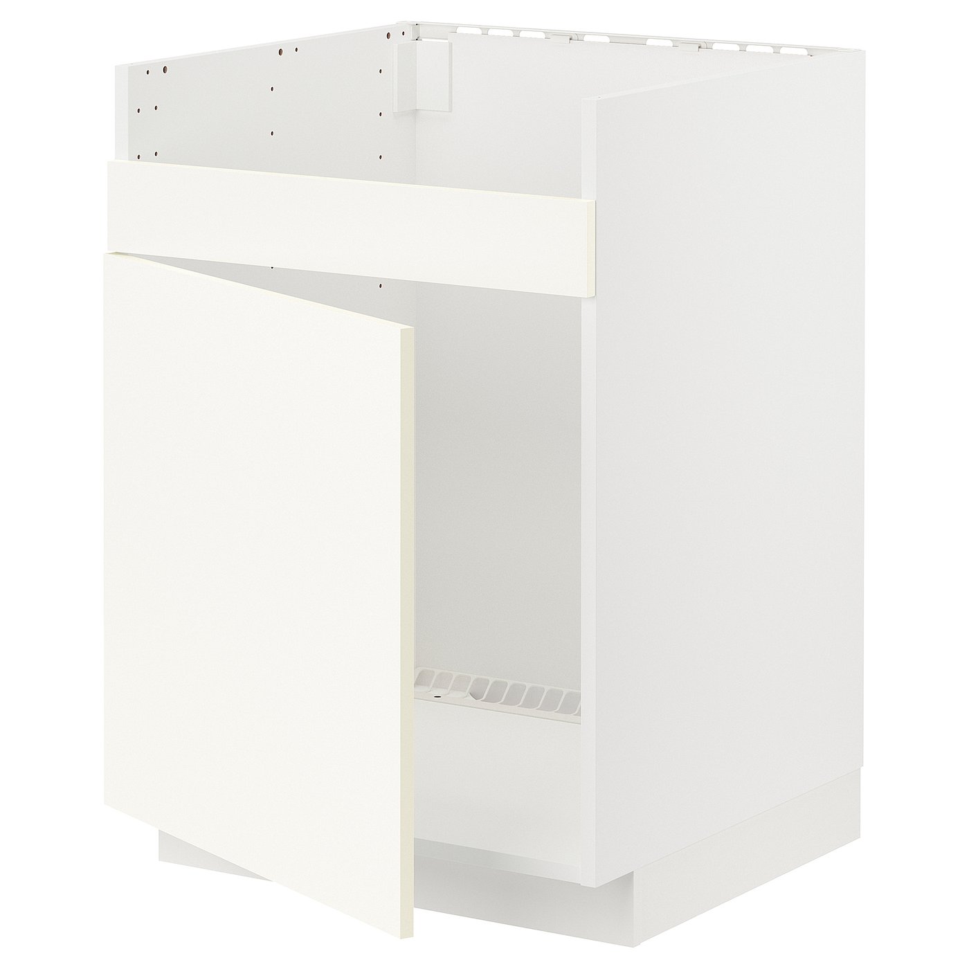 IKEA METOD Base cabinet for HAVSEN sink 60x60 cm MAXIMERA white/VALLSTENA white
