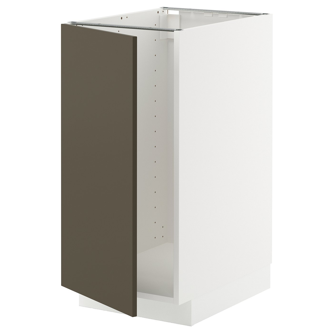 IKEA METOD Base cabinet for sink with waste sorting 40x60 cm white/HAVSTORP brown-beige