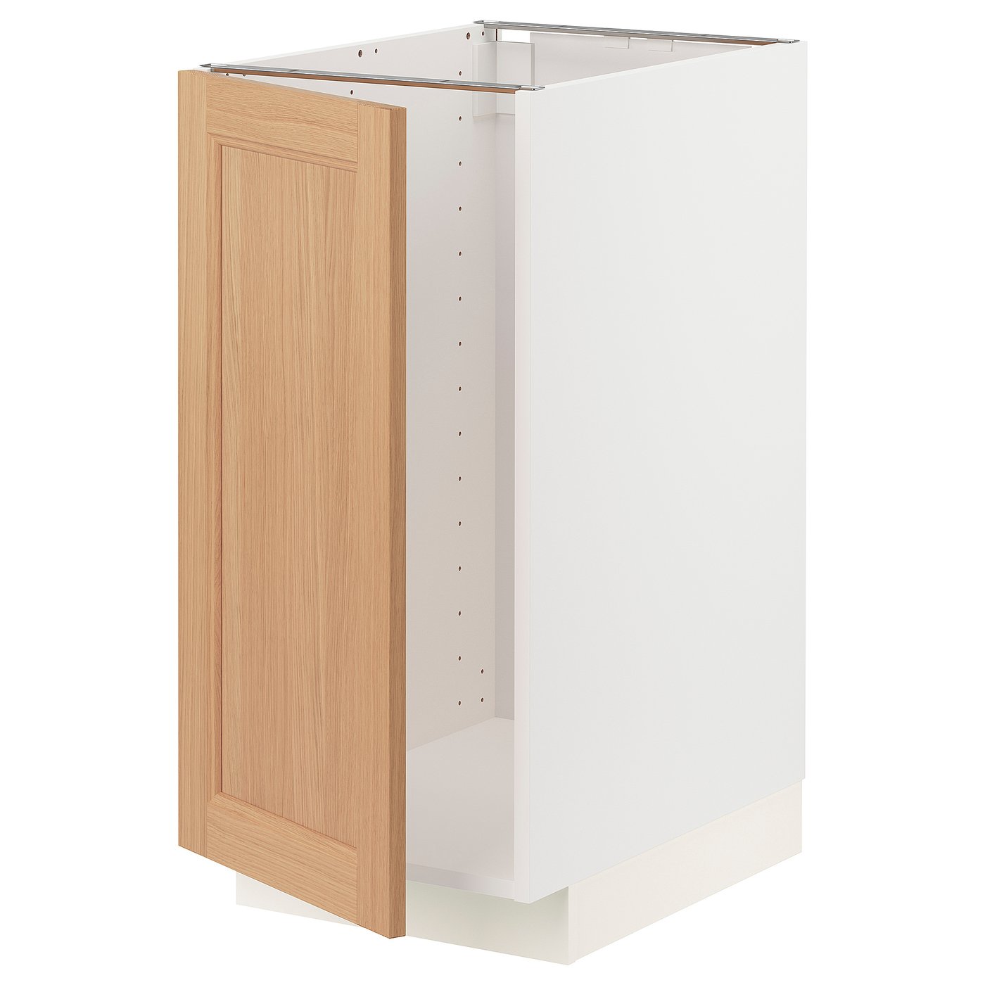 IKEA METOD Base cabinet for sink with waste sorting 40x60 cm white/VEDHAMN oak
