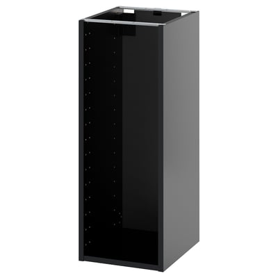 METOD Base cabinet frame, black-grey, 30x37x80 cm