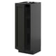 METOD Base cabinet with shelves, black-grey/Lerhyttan black stained, 30x37 cm