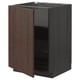 METOD Base cabinet with shelves, black/Sinarp brown, 60x60 cm
