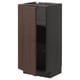 METOD Base cabinet with shelves, black/Sinarp brown, 40x37 cm